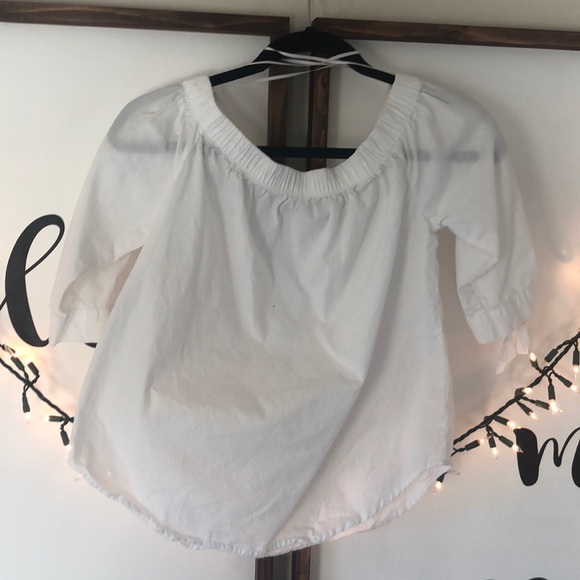 Off the shoulder white top, worn once - Picture 1 of 2